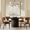 Ferly Customization Luxury Modern Round Dining Room Furniture Wooden Dining Table Set for 4 Chairs