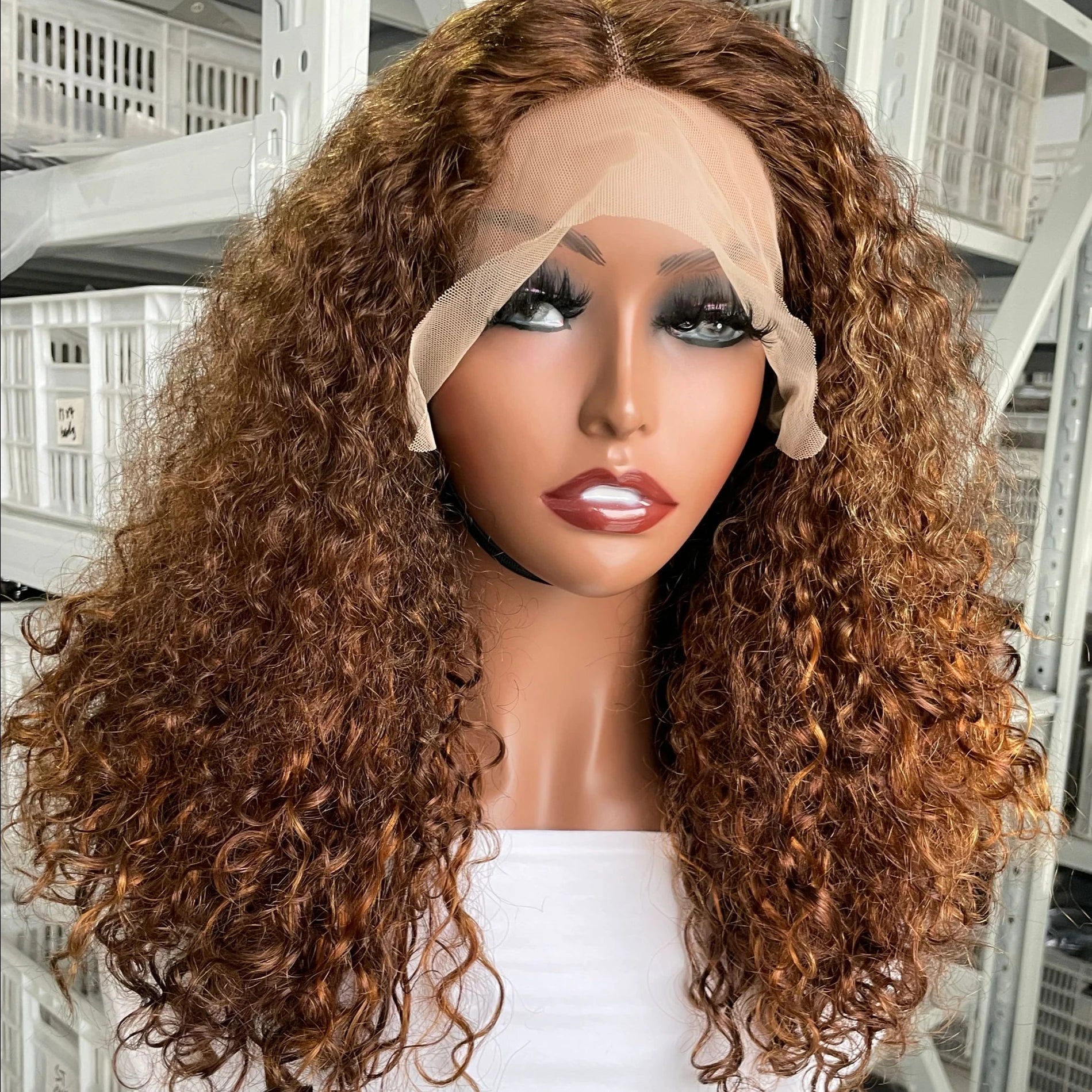 Mayqueen Wholesale Human Hair Wigs New Arrival 13*4T Lace Water Curly 4/30 Ombre Wigs for Black Women