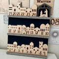 Tailai Joseph Mary Religious Holiday Sign Christian Gift for Home Table Decoration Wooden Christmas Vacation Advent Calendar