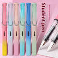 Wholesale Cross-Border Gradient Color Fountain Pen for Student Practice F EF Nib Correct Posture Plastic Ink Cartridge