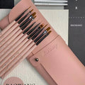 Baowang Professional UV Gel Nail Art Design Brush Set 10 Pcs Luxury Oval Flat Hair Shape Acrylic Nail Art Brush Nylon