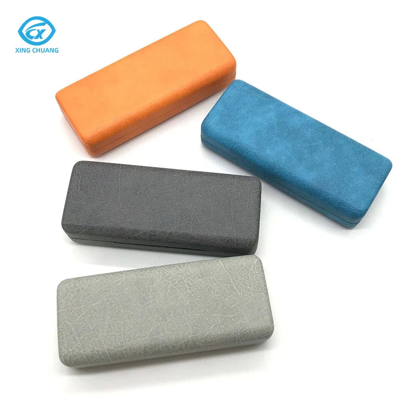 Rectangular Hard Eyeglass Case Optical Glasses Packing Cases Premium Leather Sun Glasses Eyewear Case