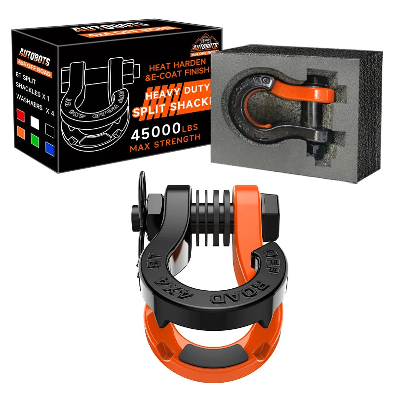 Customized Off-road Vehicle Breaking Limited 18 Ton 3/4" Towing Recovery D Ring Bow Tow Type Split Shackle