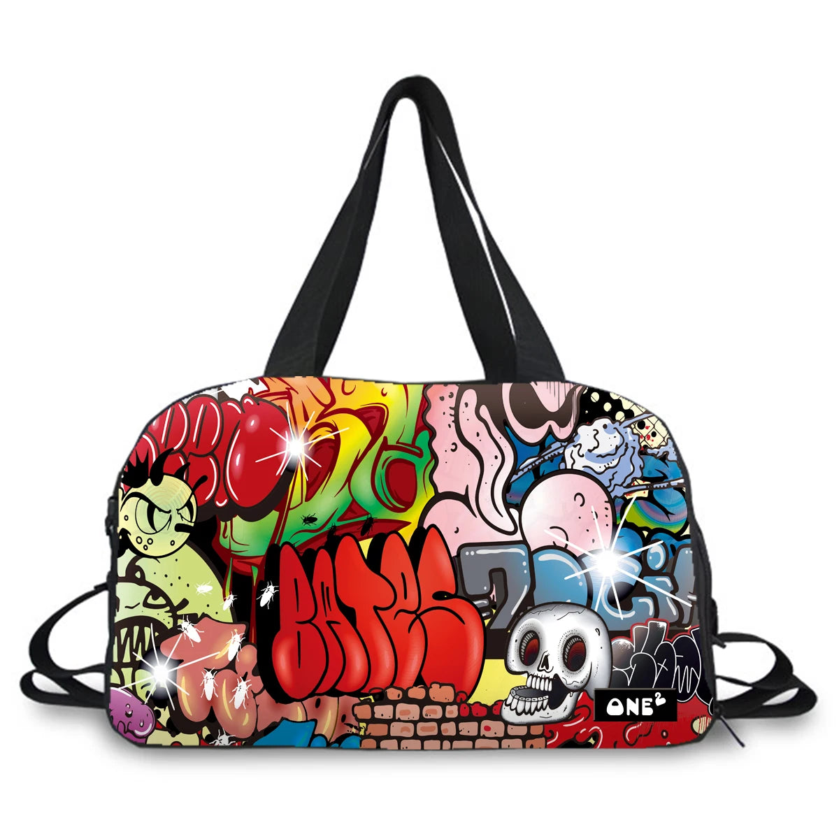Fashion Duffle Bag Design Custom Sports Duffle Bag Large Capacity Lightweight Washable Reusable Travel Bag with Strap Adjustable