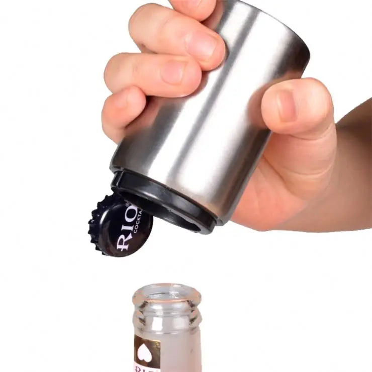 Creative Personality Stainless Steel Automatic Push-Type Bottle Opener