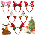 New Christmas Headband Decoration Christmas Party Headdress Decoration Red Sequined Antlers Headband Party Supplies