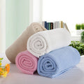 GHT Crochet Smooth Soft Cotton Knitted Throw Blanket for Bed Sofa Adult Children