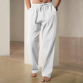 European and American Spring/summer Men's Wide Leg Pants Thin Breathable Cotton Linen Loose Casual Sports Pants Sanitary Pants