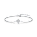 Fashion Commuter Jewelry Fashion Bracelet 925 Sterling Silver Lucky Four Leaf Clover Chain Bracelet for Women Girls