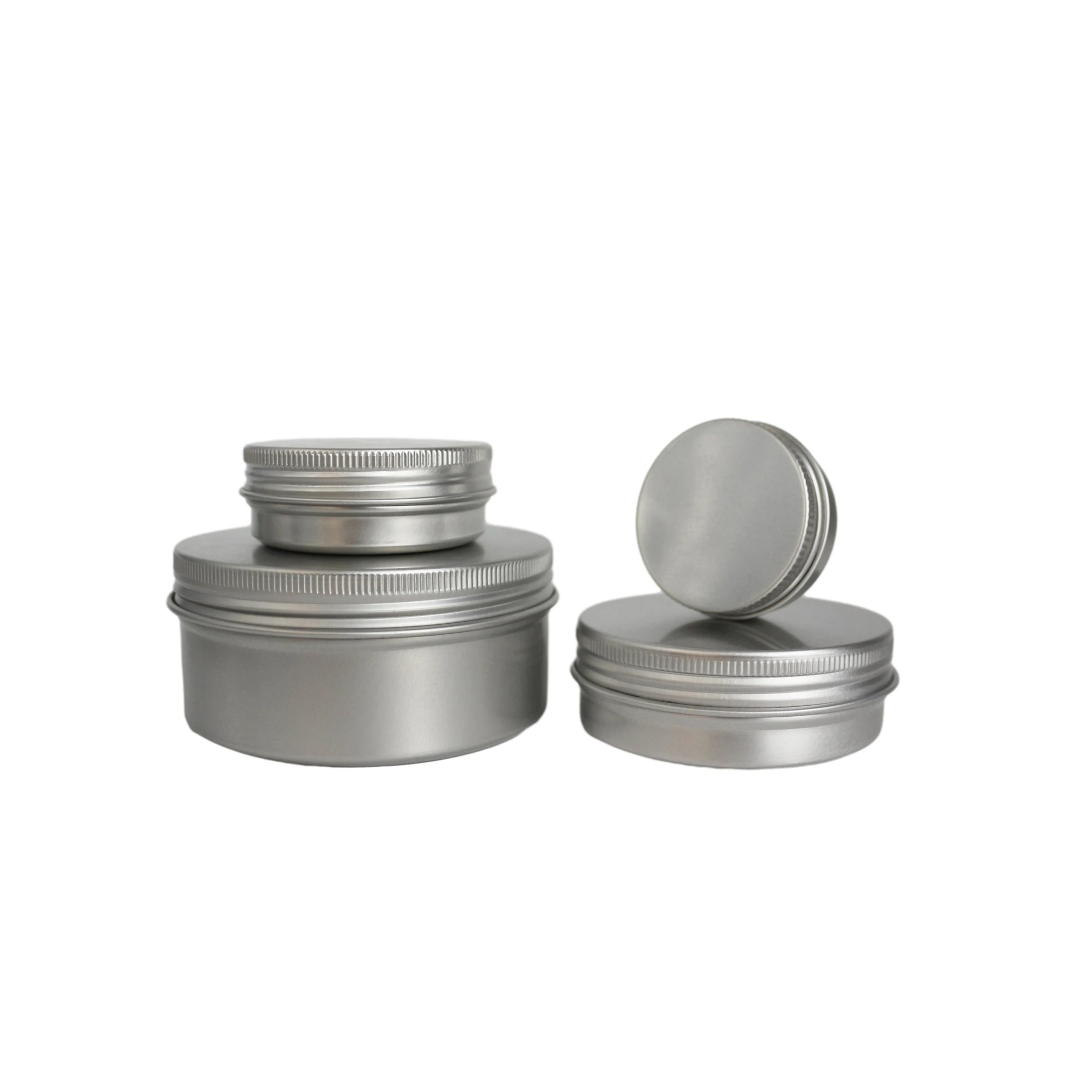 Wholesales Aluminum Container Metal Tin Jar with Screw Top for Beard Oil Hair Wax
