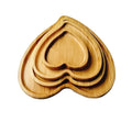 Eco Friendly Custom Logo Solid Fruit Snack Dessert Food Heart Shape Serving Bamboo Plate for Dinnerware