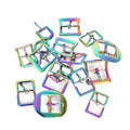 Manufacturers Supply Rainbow Pin Buckles Adujust Locking Tongue Roller Bulk Belt Strap Buckle for Dog Collar Leather Bag DIY