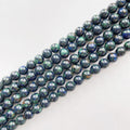 Wholesale Natural Azurite Beads Smooth Round Loose Gemstone Stone Beads for Jewelry Making
