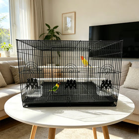 Low Price Iron Wire Small Pet Love Bird Hanging Decorative Craft Bird Cages
