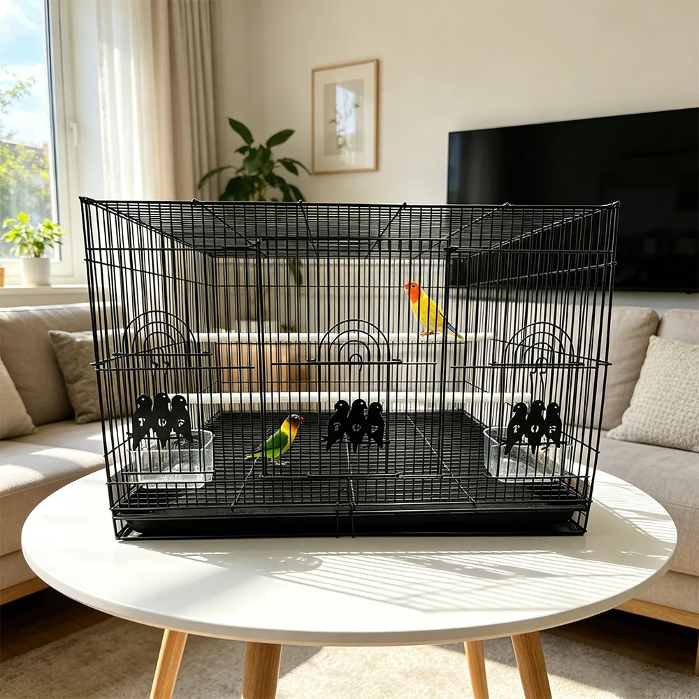 Low Price Iron Wire Small Pet Love Bird Hanging Decorative Craft Bird Cages