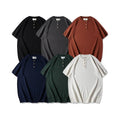 Men Clothes Henley Collar Knitted T Shirts Soft Fabric Casual Business Gentle Breathable T-Shirt High Quality White Solid Plain