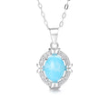 Hand-crafted Larimar Gem Pendant Jewelry 925 Sterling Silver Blue