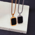 Guangzhou Olivia Jewelry OEM Stainless Steel 316L Custom Men Turquoise Onyx Stone Necklaces Vintage Gemstone Necklace Wholesale