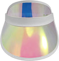 Customized Logo 90s PVC Clear Colored Tennis Beach Bingo Vegas Dealer Golf Casino Plastic Sun Visor Hat