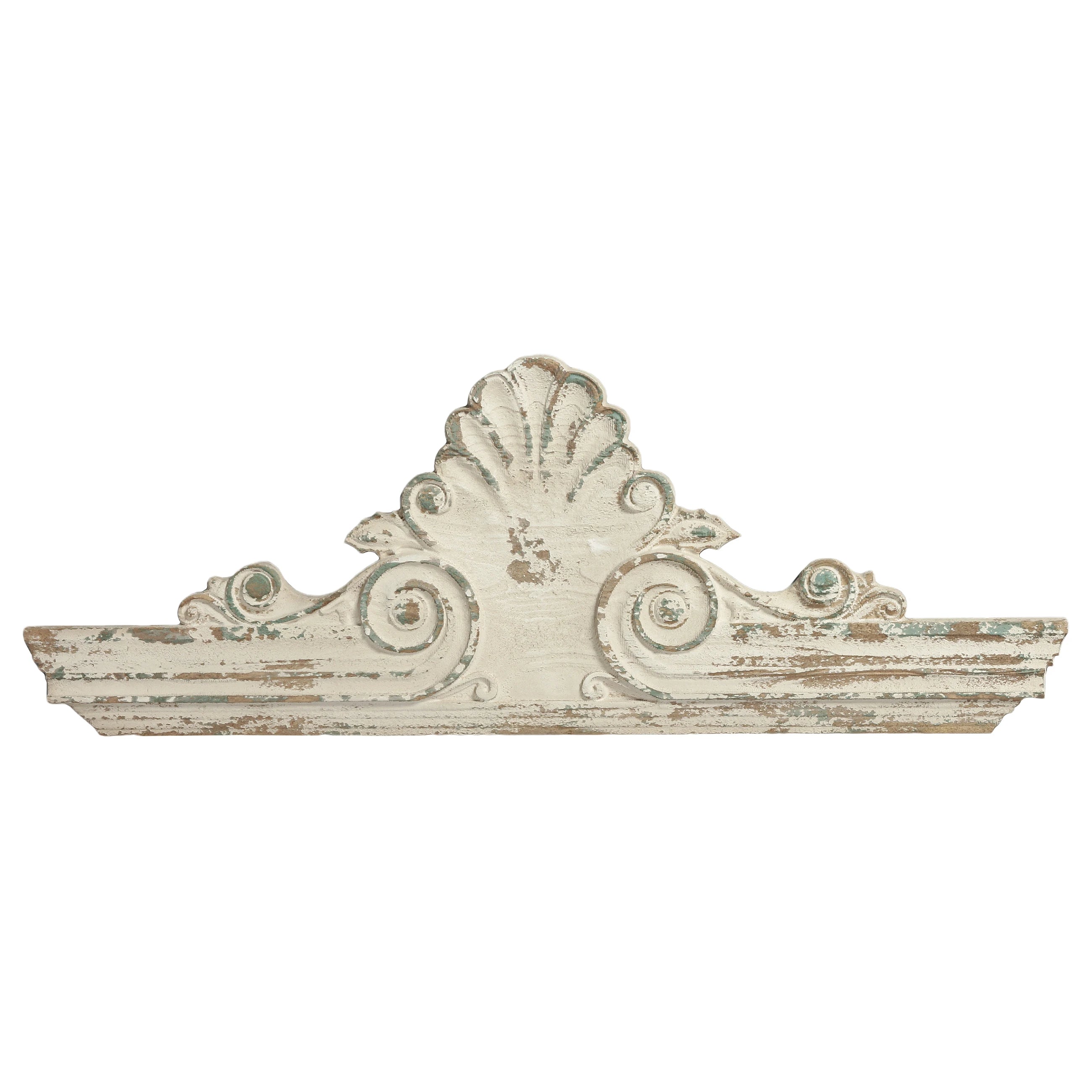 Farmhouse Handmade Decor Decorative Wooden Carved Pediment Sculptures Ornaments Rustic Wood Hanging Wall Art Home Decoration