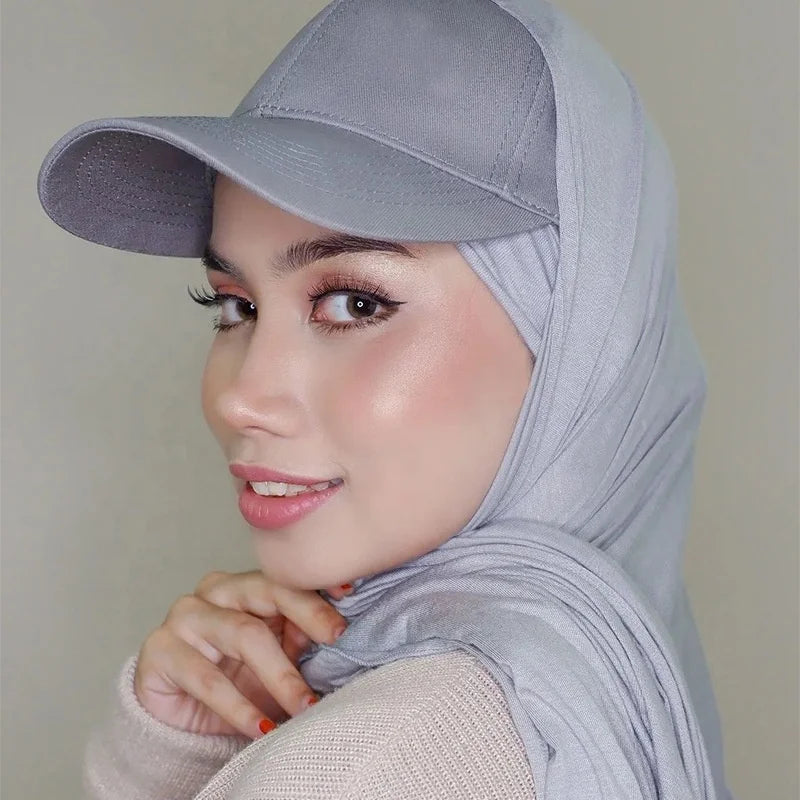MIO Sports Sun Hats With Scarf Custom Fashion Women Beach Blocks High Quality UV Rays Muslim Scarf Hat Caps