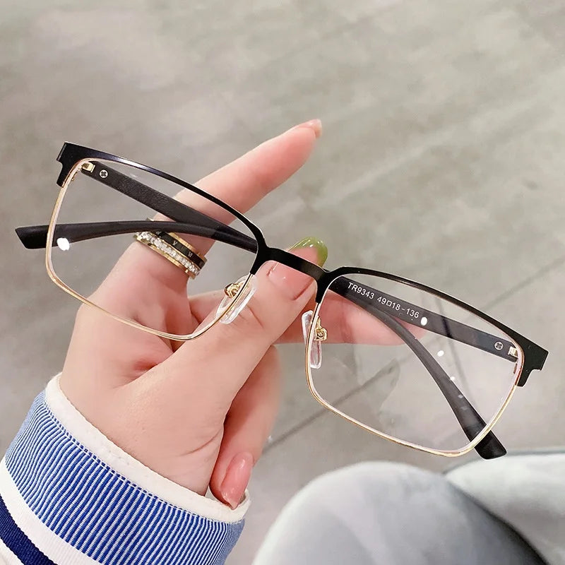 Computer Anti Blue Light Glasses Diamond UV400 Protection Brand Design Clear Lens Anti-fatigue Eyewear Frames Men Optical