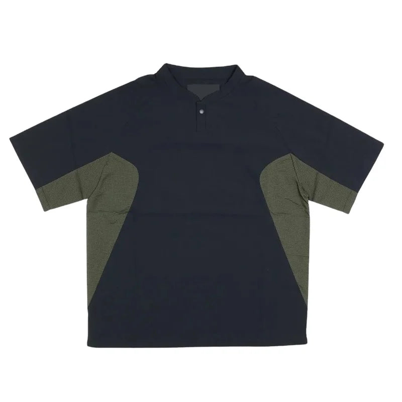 Custom Discharge Solid Men's Eco-Friendly Oversized Breathable Quick Dry Short Sleeve Polyester/Cotton Vintage Casual Shirt