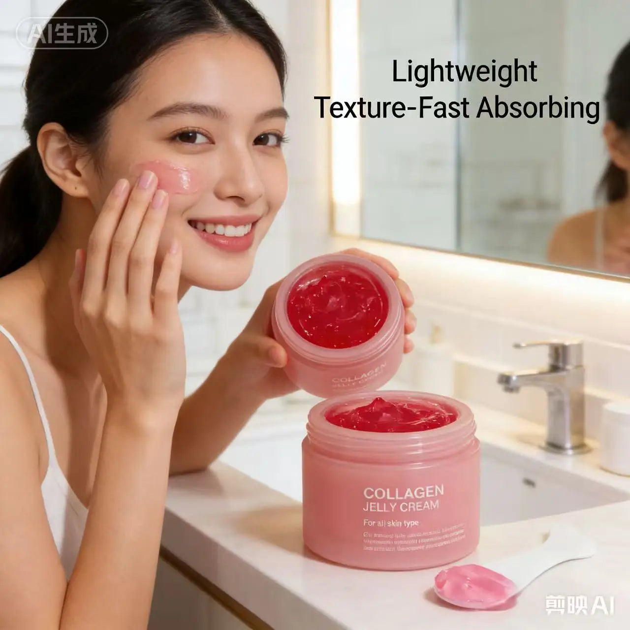 Glow Skin Firming Collagen Face Cream Niacinamide Moisturizing Collagen Jelly Cream for Skin Care