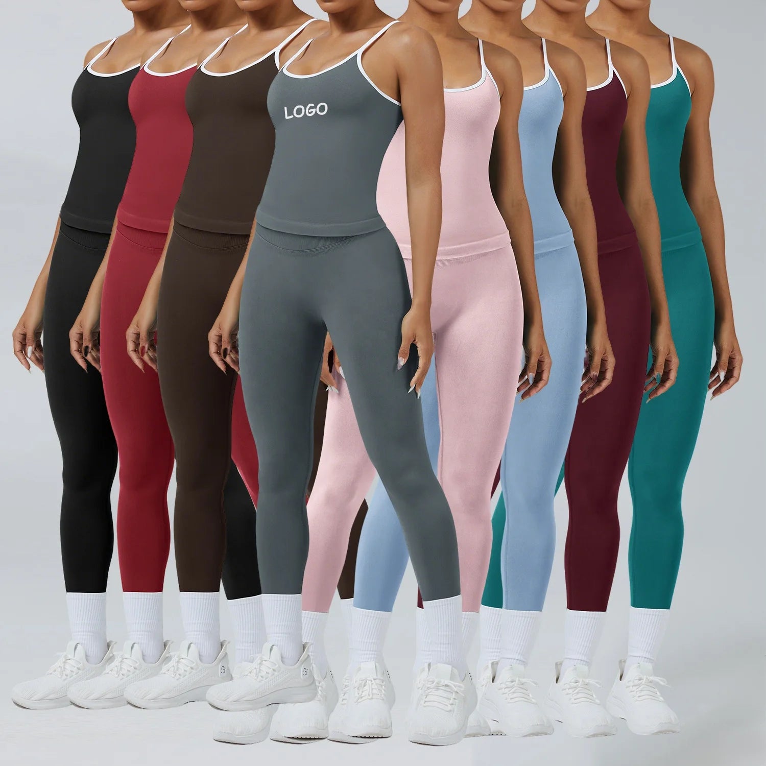 Hot Selling Women 2 Piece Tracksuit Set Sportswear Leggings Yoga Set Fitness Womens Activewear
