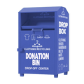 Custom Outdoor Galvanized Steel Clothing Donation Bin Charity Clothing Donation Box Metal Clothing Recycling Bins