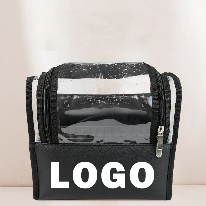 Adjustable Dividers PVC Cosmetic Makeup Artist Bag Shoulder Strap Custom Logo Capacity Makeup Brush Holder-for On-the-go Artists