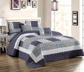 Microfiber King Floral Patchwork Quilts Bedspreads 200TC Thread Count 100% Polyester Waterproof Home Decor Set Includes 2