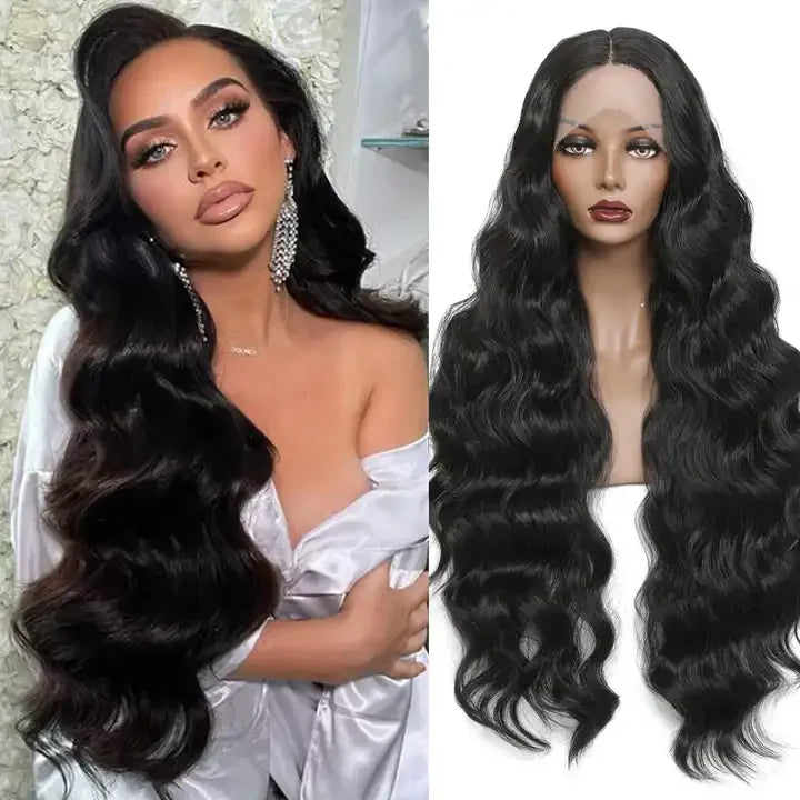 Wholesale 13X4 Lace Frontal Wig 28 Inch Body Wave Transparent Lace High Density Wig