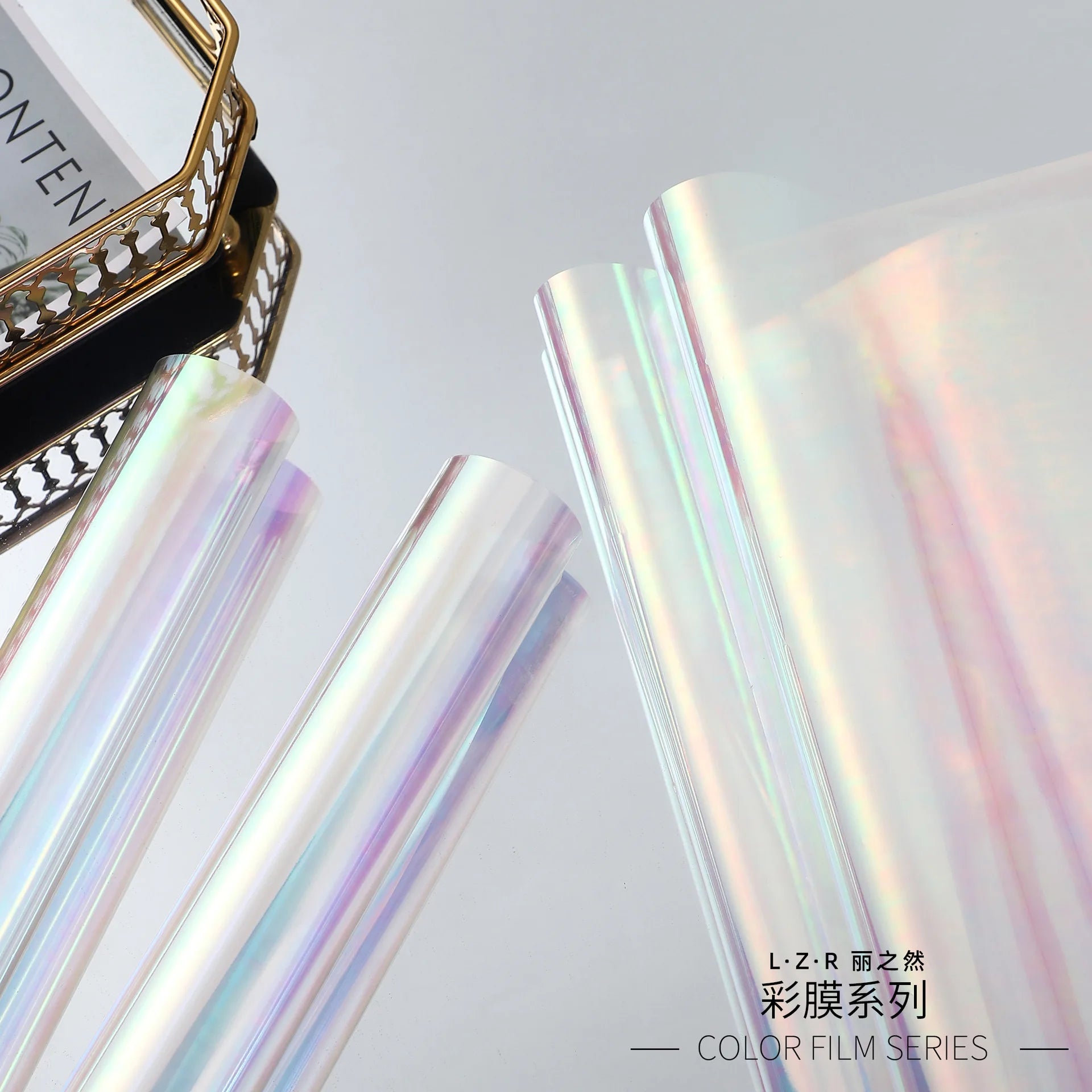 Factory Wholesale Customized New Illusion Firefly Stained Glass Gift Bouquet Wrapping Paper