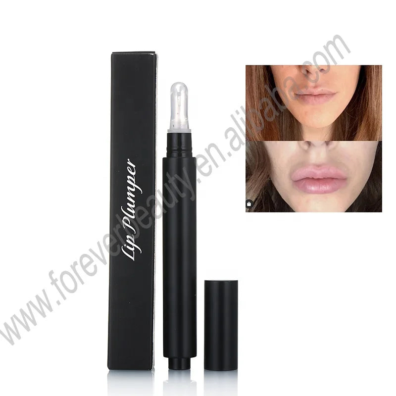 Strong Effect Rich Herbal Liquid Lip Hyaluronic Acid Vegan Lip Plumper with Waterproof Finish Long Lasting Makeup Private Label