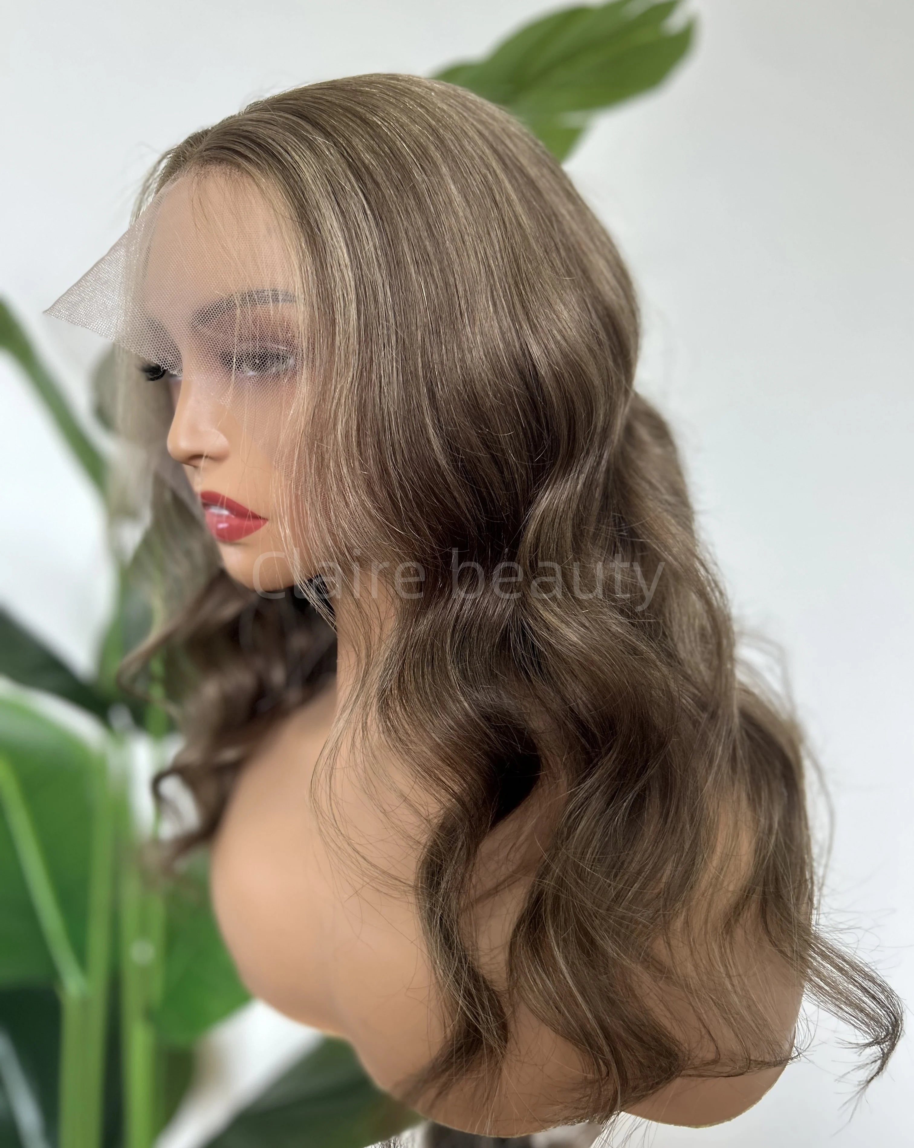 Body Wave Virgin European Human Hair Wig Highlights Color Full Lace Natural Hairline Cuticle Aligned HD Lace Front Wig