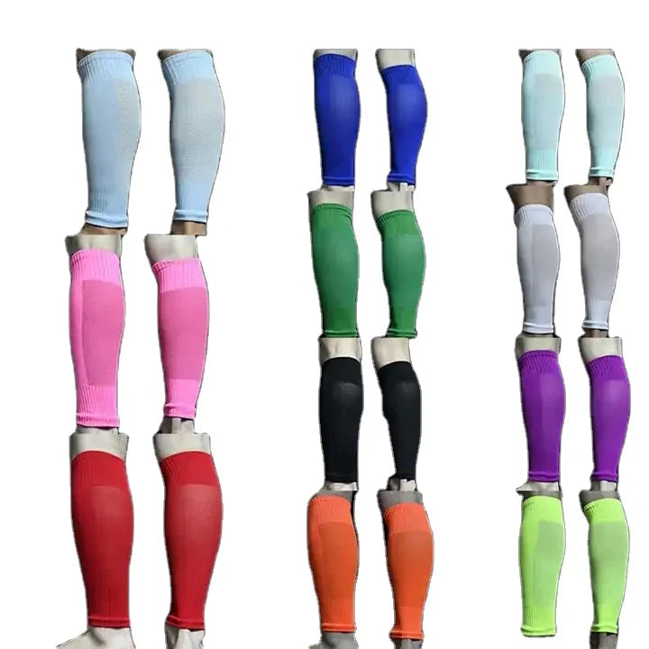 Breathable Football Leg Sock Sleeves Soccer Shin Guard Sleeve Socks for Children Adult