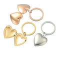 Wholesale Blank Keychain Blank Custom Diy Name Photo Frame Stainless Steel Key Chains Box Key Rings Pendant Heart Shape Keychain