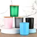 Wholesale Luxury Color Home Decorative Matte 8oz 10oz 14oz  Jar Candle Ceramic Candle Jars With Lid Candle Jar