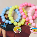 Children Kids Wholesale Plastic Resin Beads Bracelets Colorful Rainbow Cartoon Charm Pendant Bracelets for Little Girls Jewelry