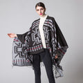 Wholesale Ethnic Style Ponchos Capes Tassel Faux Cashmere Travel Women Shawl