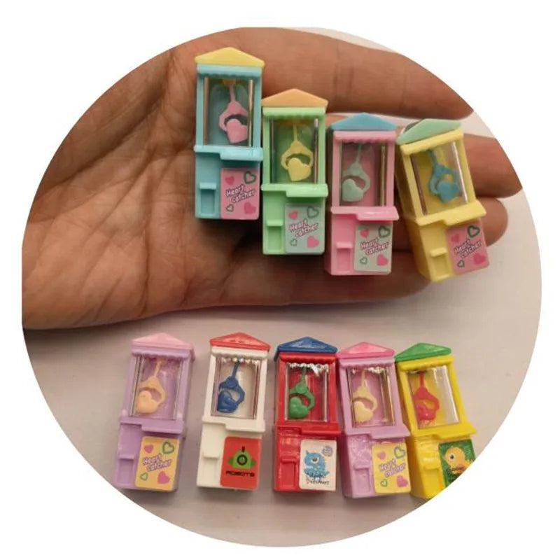 Dollhouse Play Gifts Pencil Topper Resin Toys Kawaii Toy Machine Shape Pencil Extender for Kids Home School Pen Hat