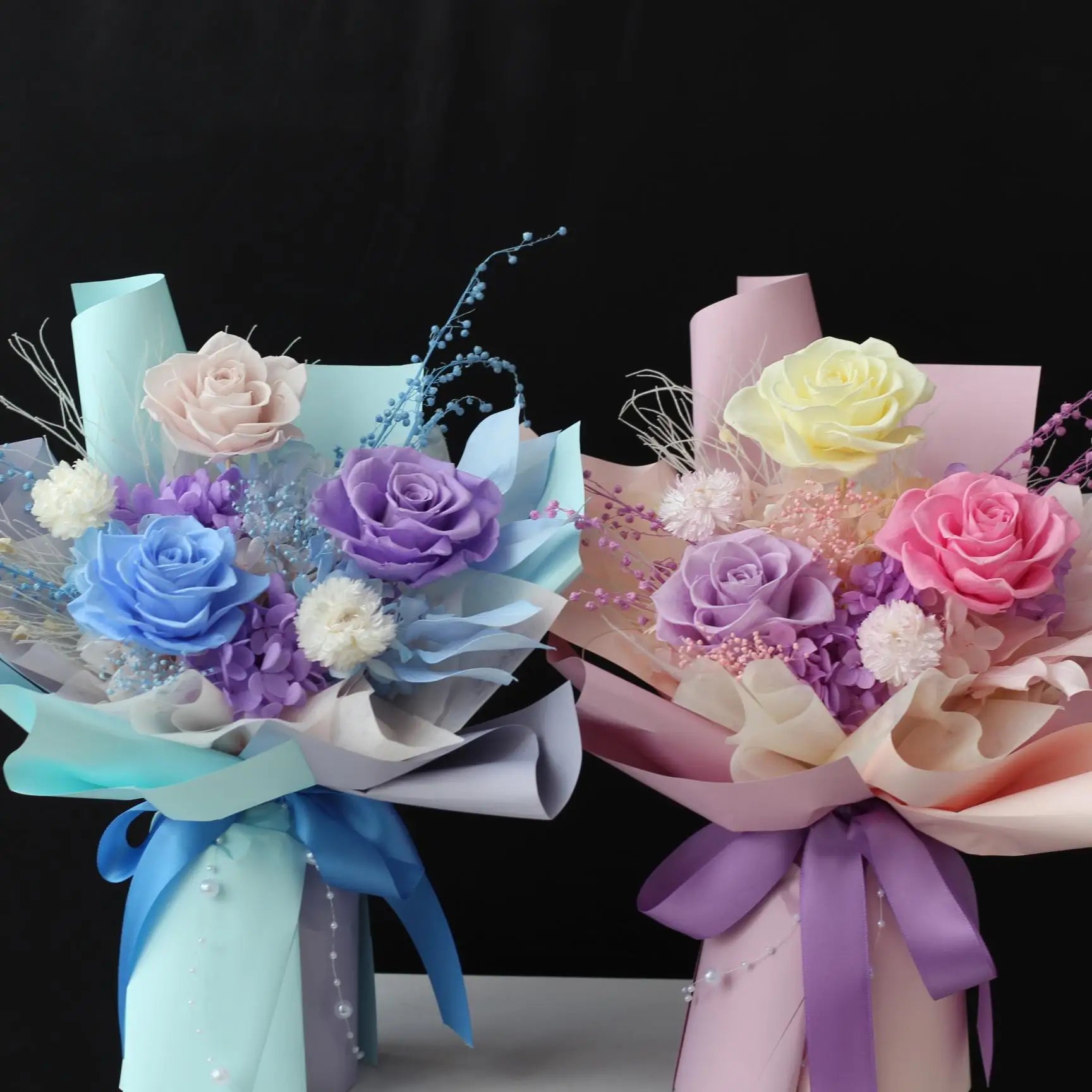 Lovebay Valentine's Day Gift Bouquet Fleur Natural Real Touch LongLasting Preserved Flower Customized Dried Forever Rose Bouquet