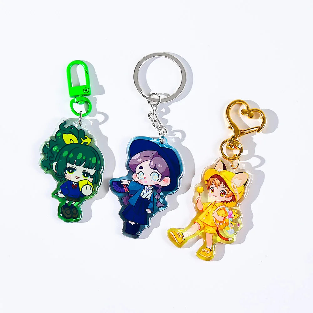 CNAWO Cute Anime Keychain Epoxy Resin Logo Printed with UV Technology Acrylic Plastic Gift Promotion Keychain