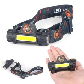 Super Bright Portable Lightweight Magnet Camping Fishing Head Lamp 8 Modes Waterproof Adjustable Rechargeable Cob Led Headlamp
