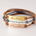 2020 New Arrivals Women Bracelets Custom Words/logo/phrase Steel Gold bar Adjustable Colorful Braided Rope Bracelet Men Jewelry