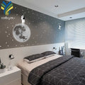 Customised 3D Outer Space Wallpaper Mural Modern Home Decor Kids' Room Decoration Waterproof Interior Wallcovering Free Sample