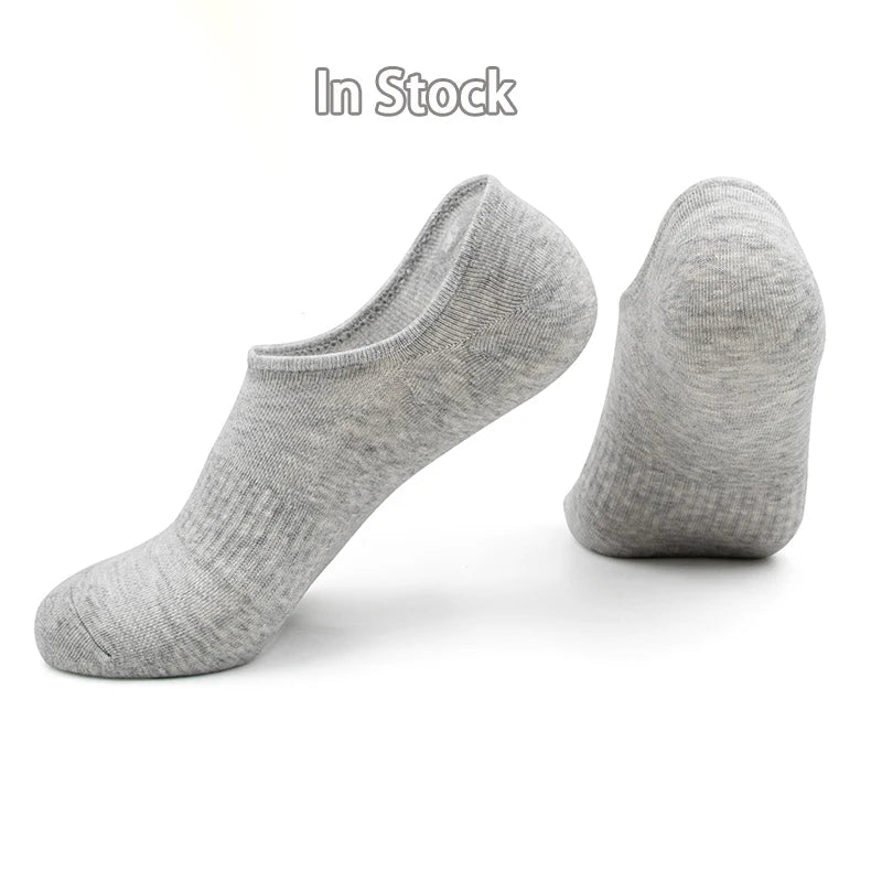 Men's Custom Logo Breathable Athletic Cotton Sports Socks No-show Jacquard Design Knitted Invisible Running Casual Socks