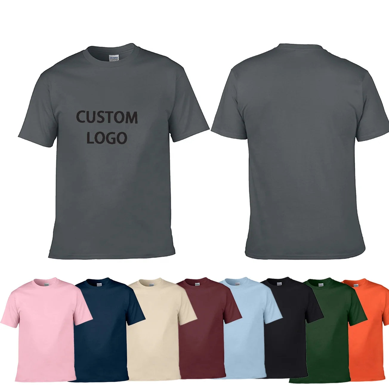 T Shirts With Logo Men Premium Bulk Blank 100%Cotton T-Shirt Heavy Weight Private Label Premium 150 Gsm Tshirts
