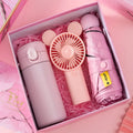 Promotional Top Grade Valentine Gift Set Items Luxury Office Items Cup Umbrella Fan Giveaway for Girls  Women Beauty Valentine